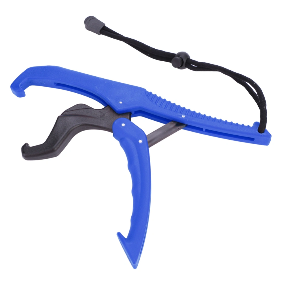 Fishing Gripper Gear Tool ABS Grip Tackle Holder Fish Clamp with Adjustable Rope (Blue, S)