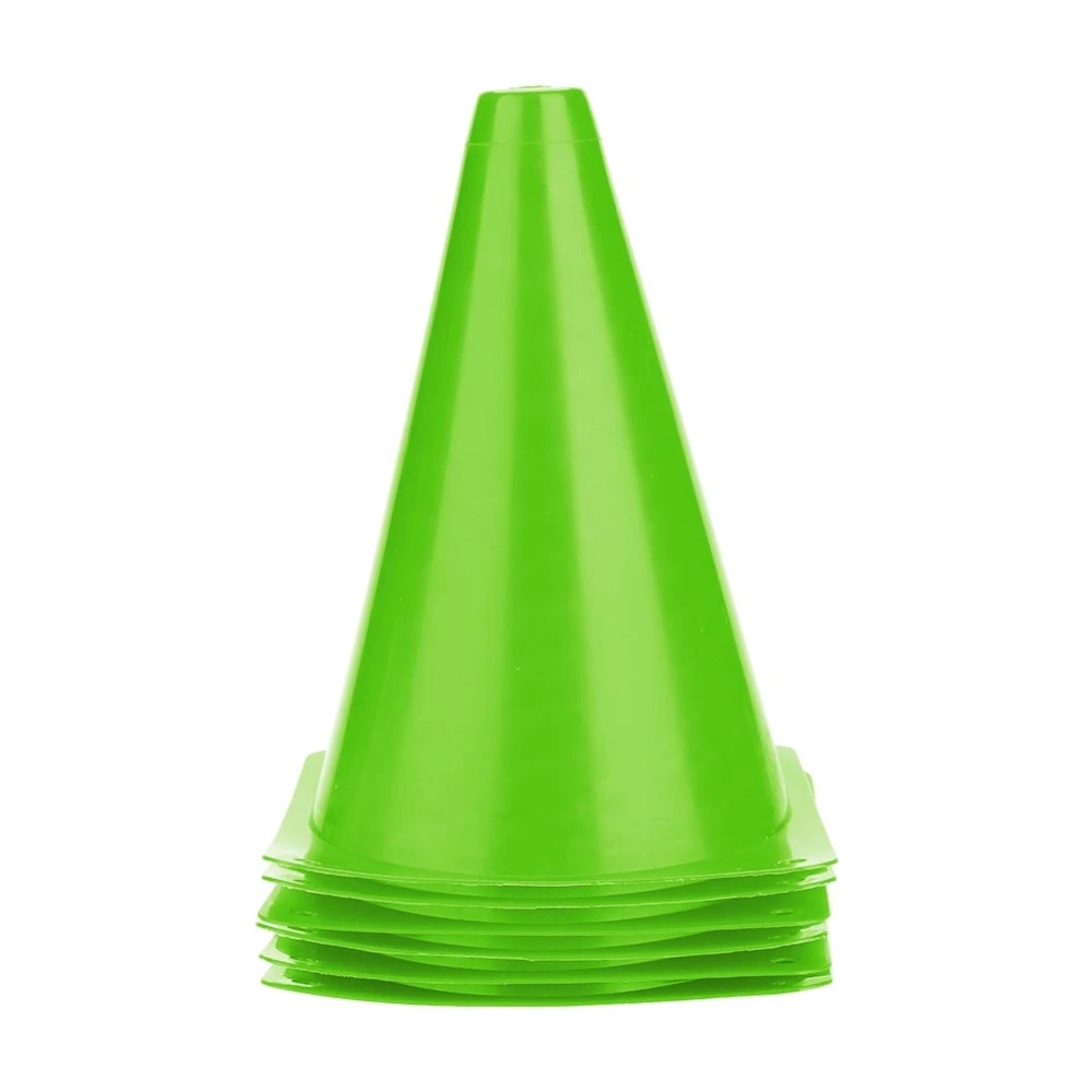 6pcs 18cm Soccer Training Cone Football Barriers Plastic Marker Holder Accessory (Green)