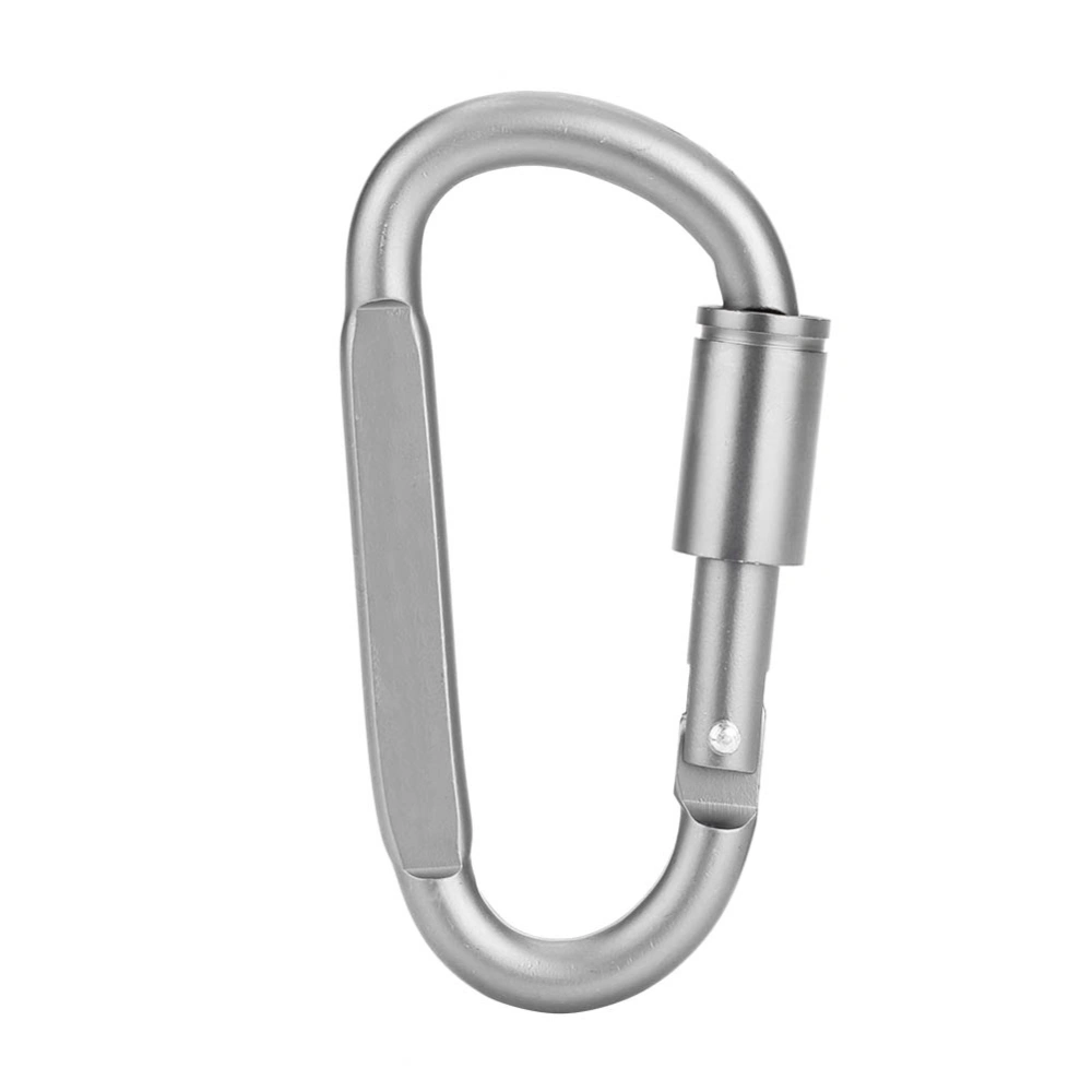 Portable Aluminium Alloy D-ring Carabiner Clip Hook Hiking Buckle Locking Key Chain