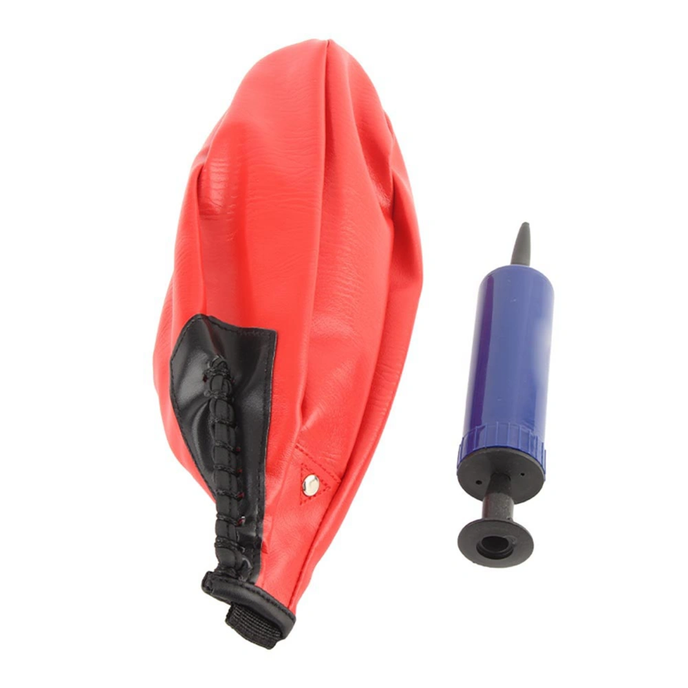 Inflatable Boxing Speed Ball Hanging Bag MMA Punching Training Exercise Equipment(Red)