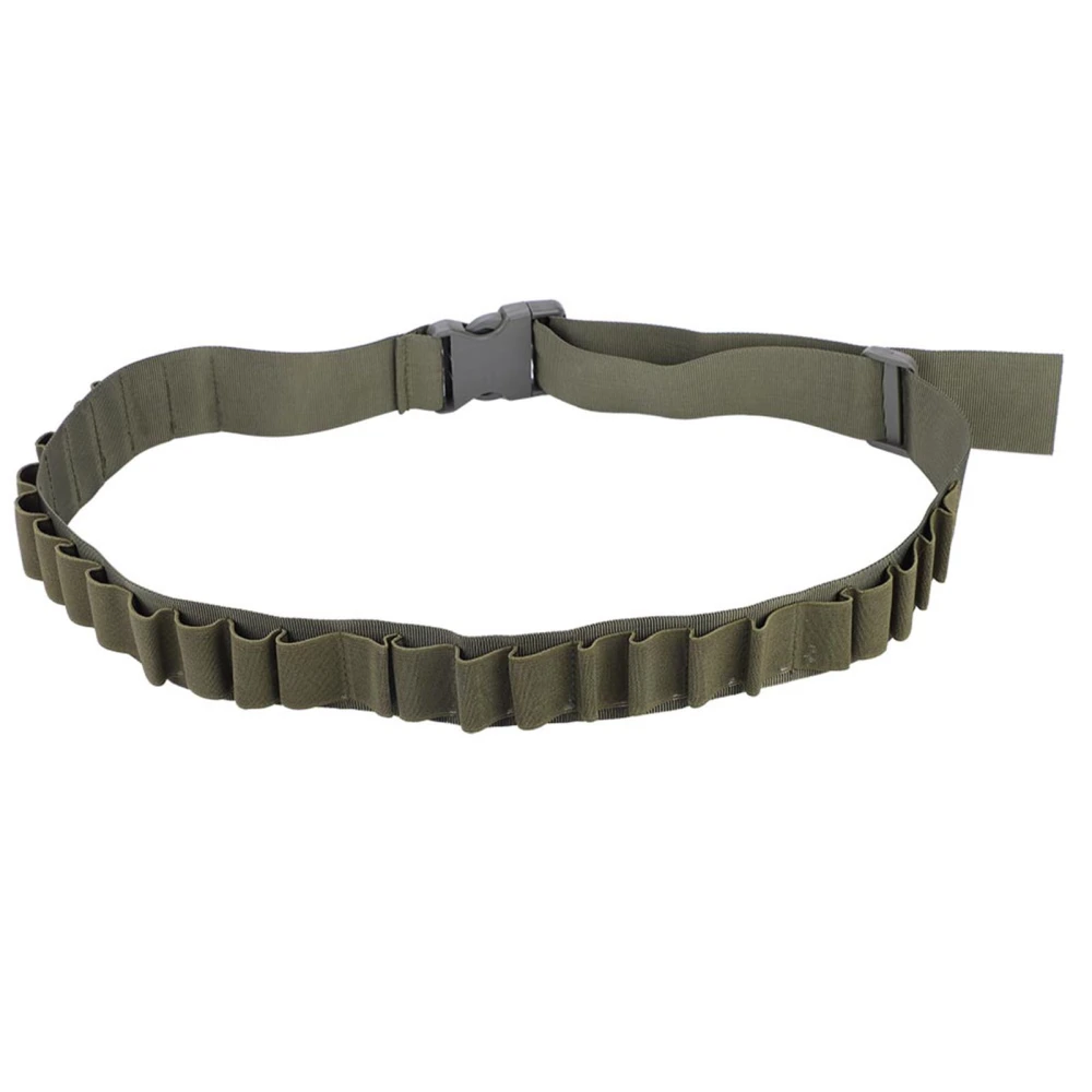 Military Shotgun Shell Bandolier Belt Cartridge Carrier Bullet Ammo Holder Shooting (Green)