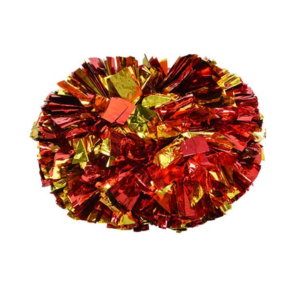 Cheerleader Aerobics Pom Poms Pompoms for Dance Party School Sports Competition (Red Gold)