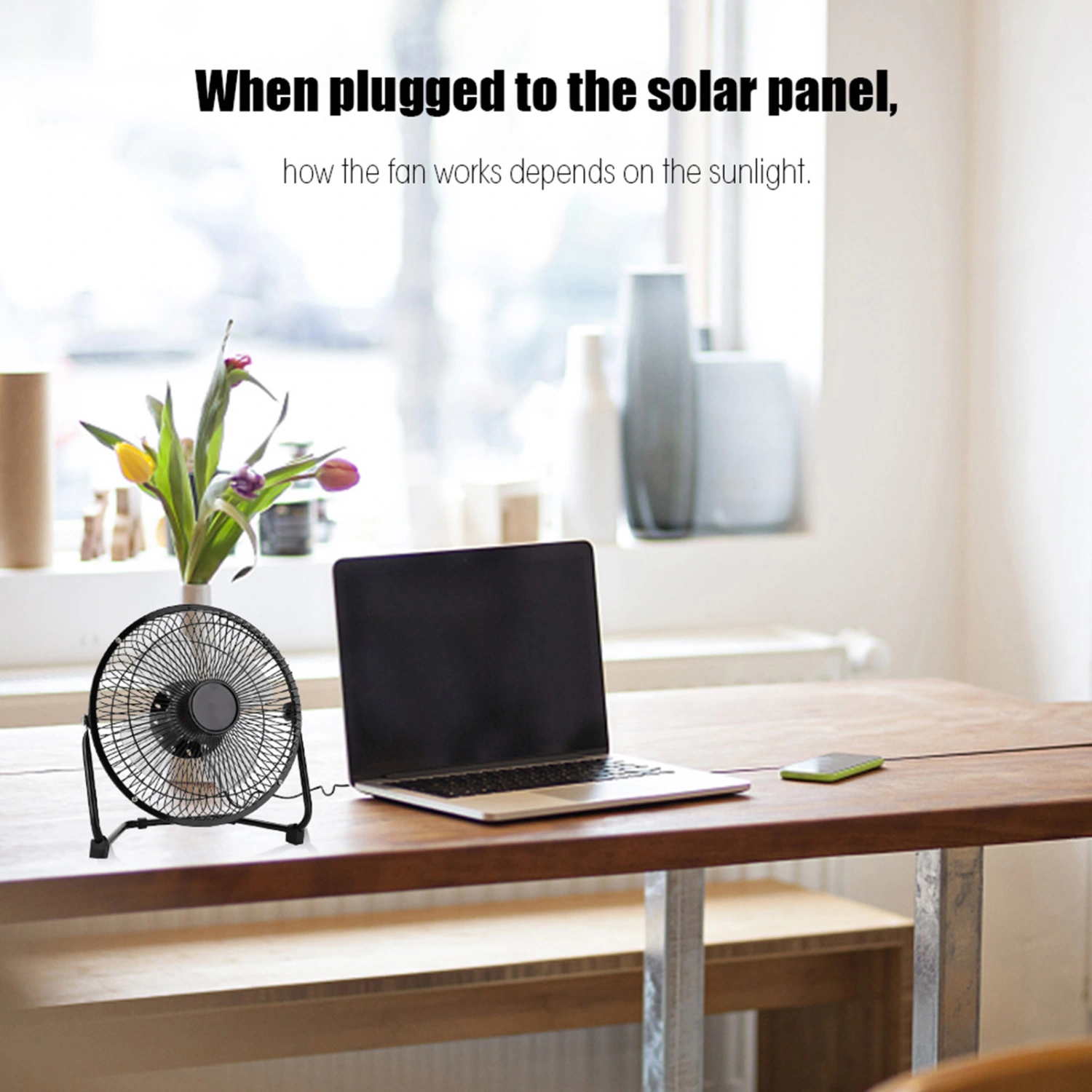 USB 8inch 2.5w 5W 5V Iron Cooling Fan Solar Panel for Outdoor Traveling