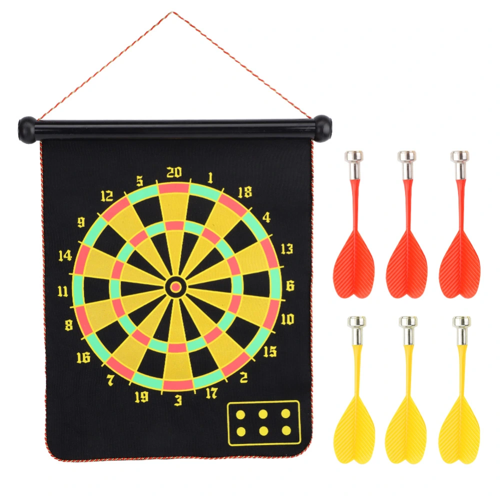 15inch Magnetic Double Sided Dart Board Wall Hanging Dartboard with 6 Safety Darts