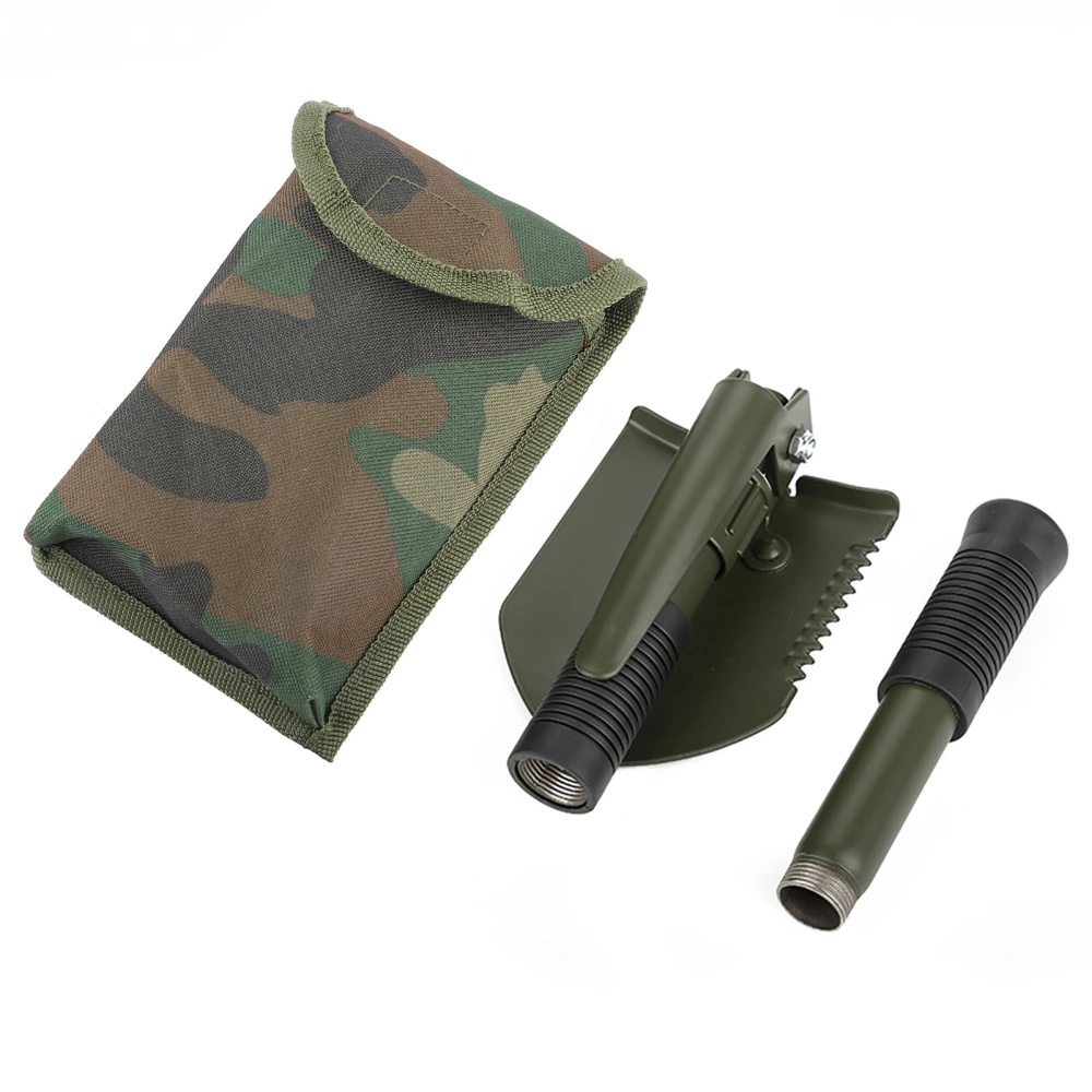 Outdoor Camping Hiking Multi function Military Folding Shovel Survival Spade Tool (Army Green)