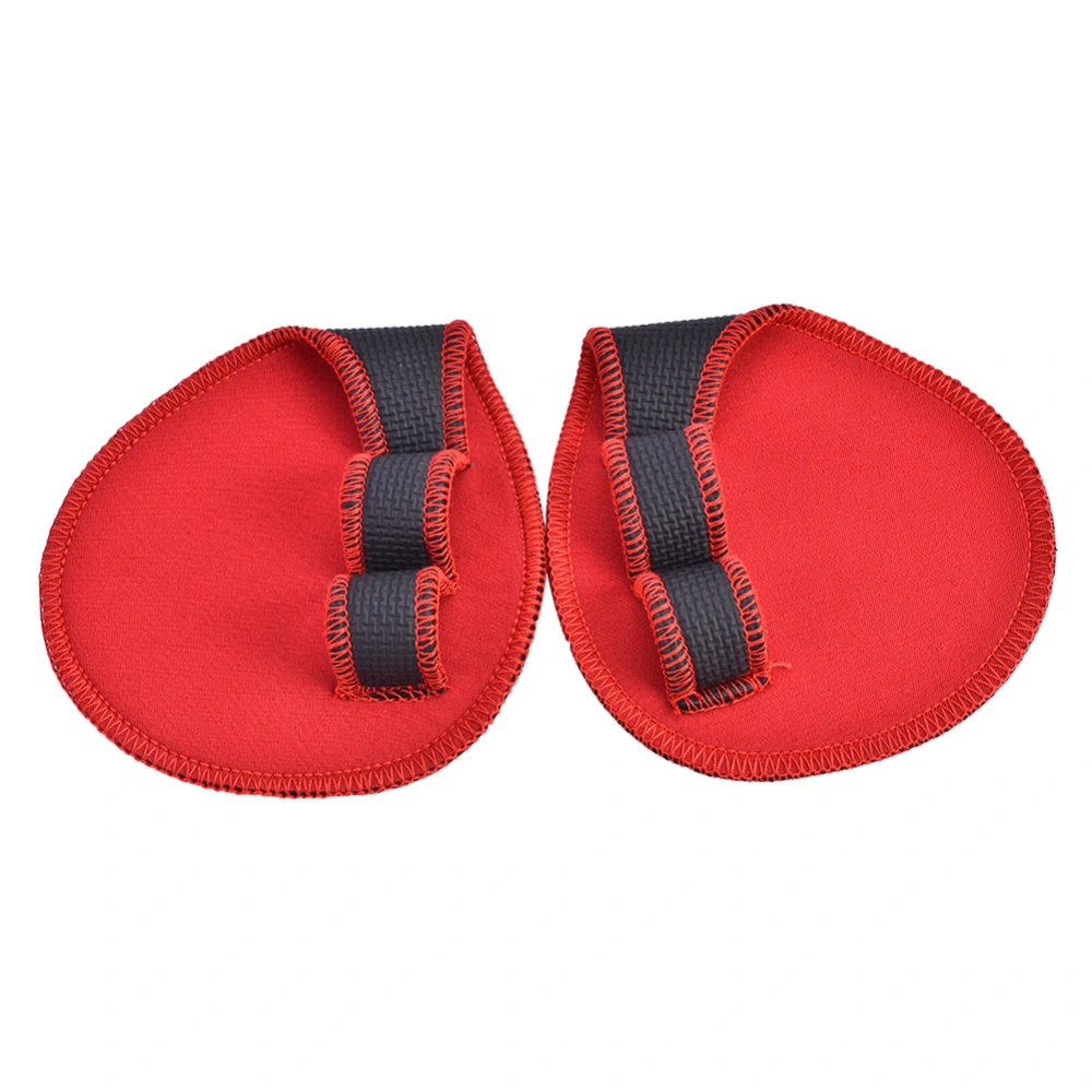 1 Pair Weight Lifting Weightlifting Protection Pads Gloves for Fitness Workout Exercise(Red)