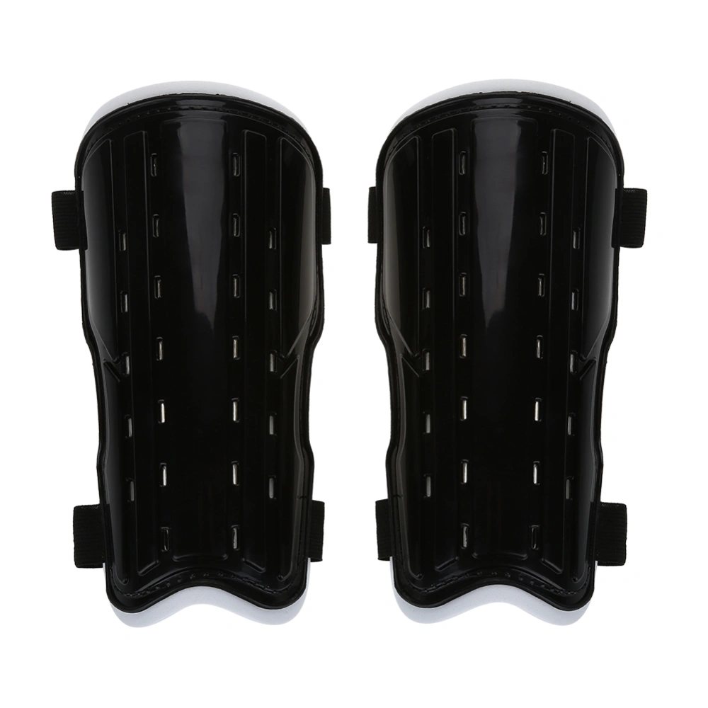 1Pair Kids Soccer Shin Guards Football Padded Knee Protectors Protective Gear Youth (Black)