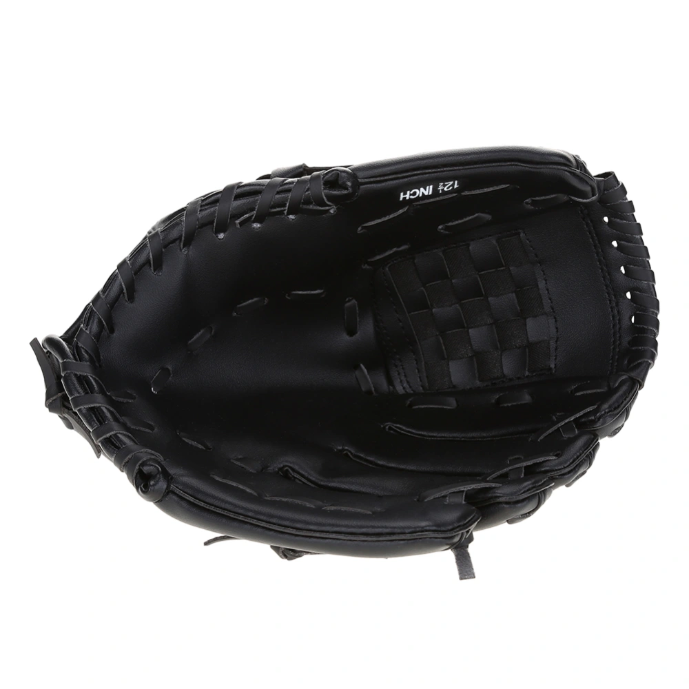 Adult Baseball Accessories Left hand Glove for Practicing Training Competition (Black)