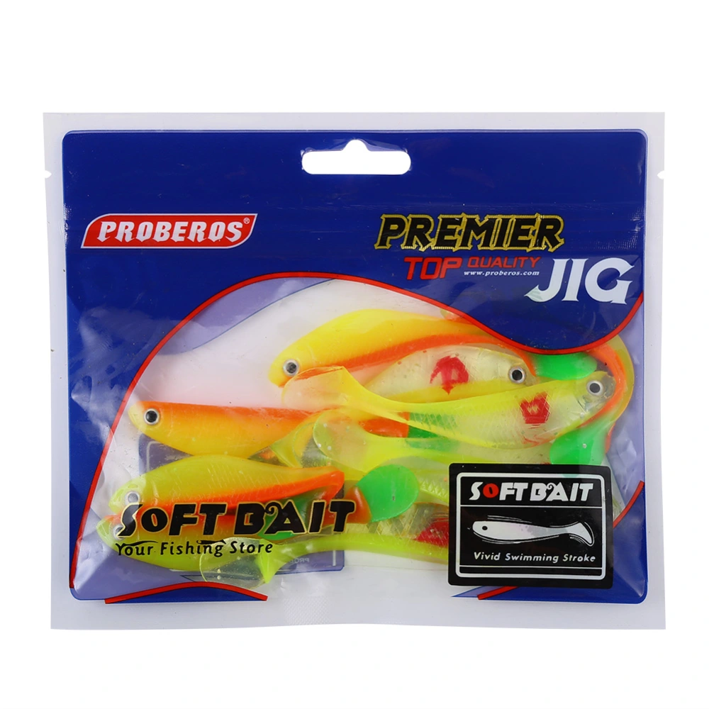 Colorful Soft Simulating Fish Lures Baits Fishing Bait Lure Tackle Accessories (E)