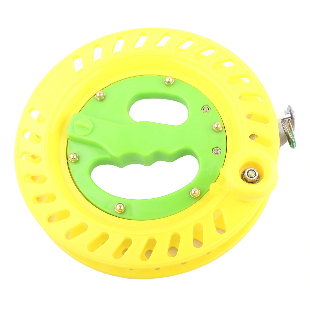 22cm Durable Plastic Fishing Kite Line Spool Reel Wheel Holder Winding Tool Accessory(Yellow)