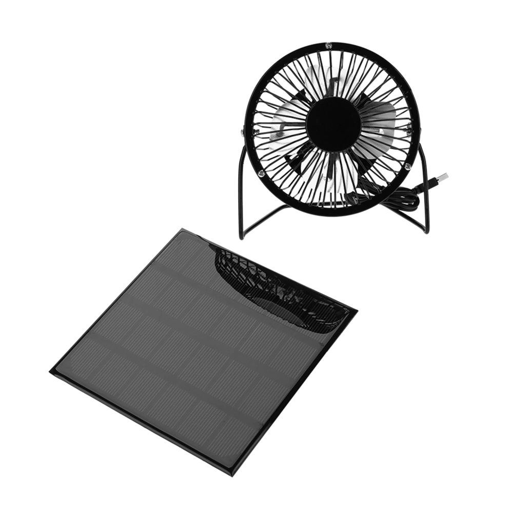 3W 6V Outdoor Solar Panel Portable Mini Fan USB Cooling Kit Accessory