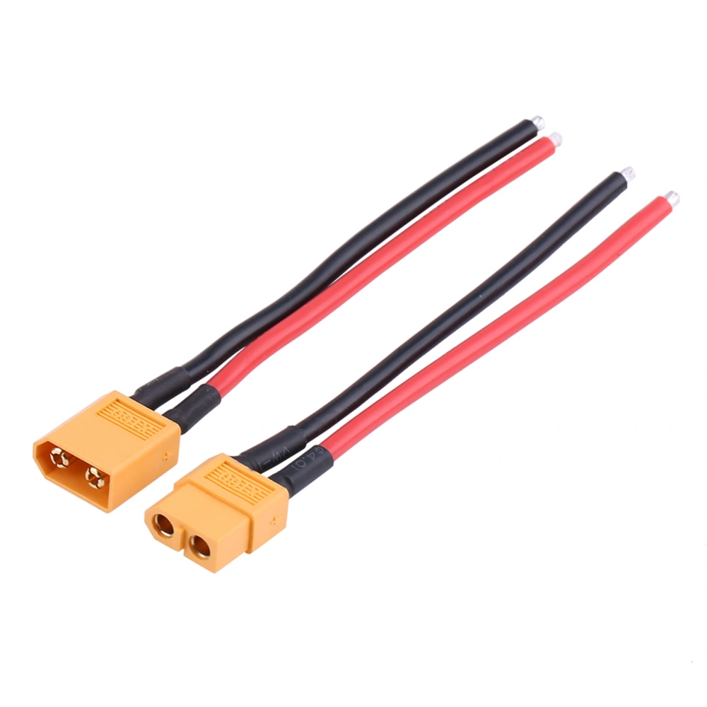 2Pcs/Set XT60 Female Male Connector Adapter 14AWG Silicone Cable Wire RC Accessory