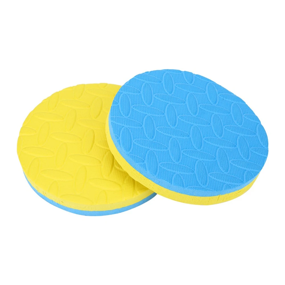 2Pcs Yoga Workout Knee Elbow Training Pad EVA Foam Cushion Exercise Mats (Yellow+Blue)