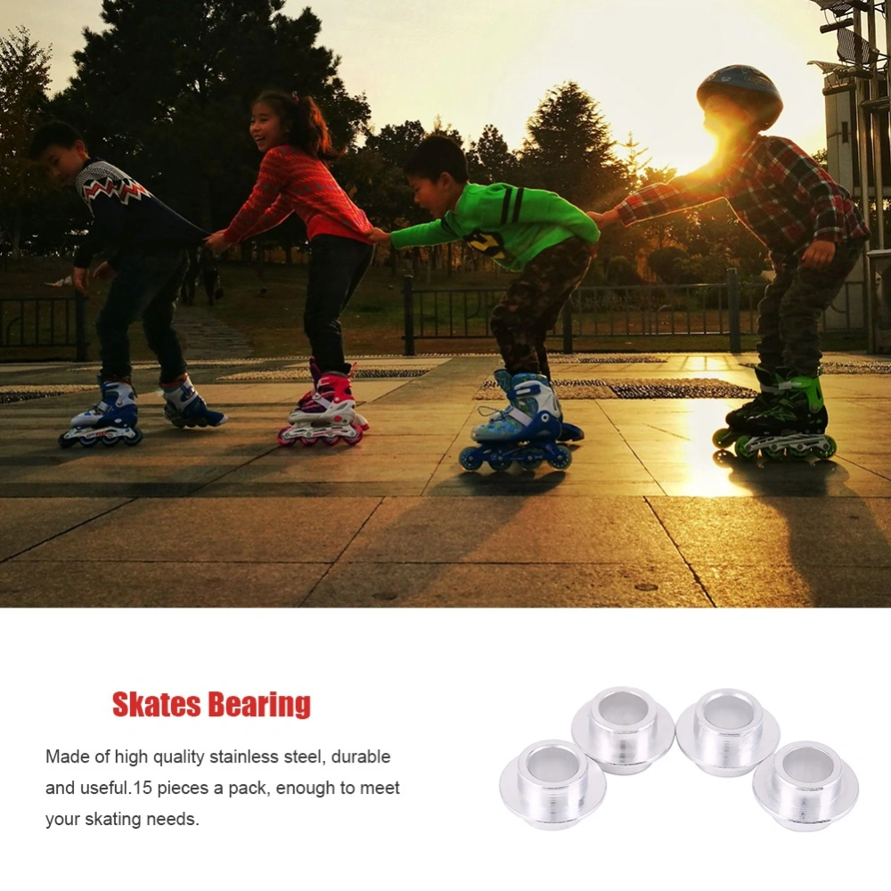 15Pcs Roller Skates Bearing Bushing Spacers for Skate Wheels Shoes Skating Parts