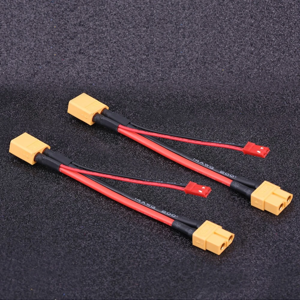 2Pcs/Set XT60 Female to XT60 Male & JST Male Connector Adapter Cable RC Accessory