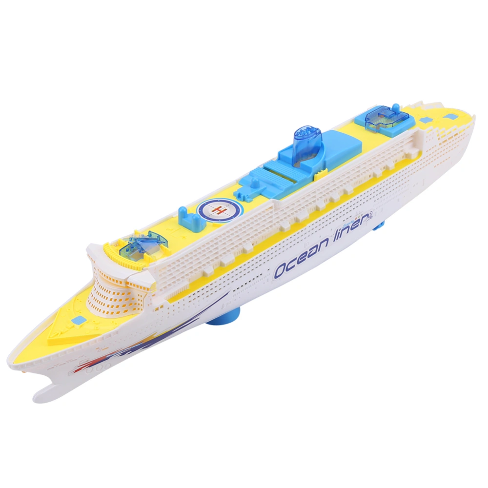 Electric Ocean Liner Cruise Ship Flashing LED Light Kids Musical Early Educational Toy