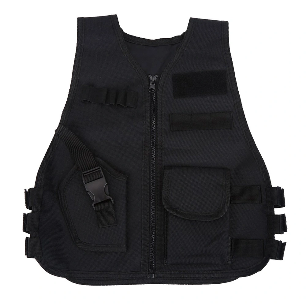 Breathable Children Kids Vest Protective Waistcoat for Outdoor Hunting Combat Games Black L