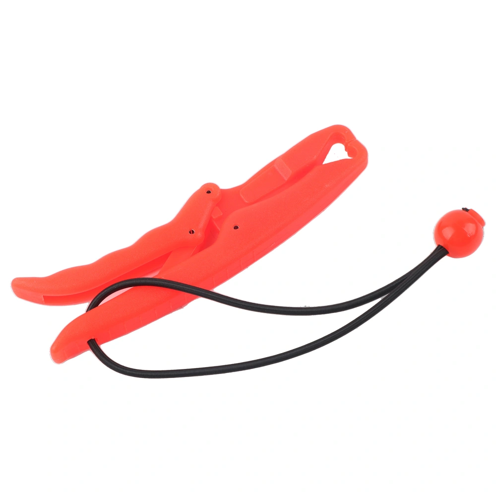 Durable Floating Fish Lip Grip Gripper Grabber with Elastic Lanyard Fishing Tackle(Red S)