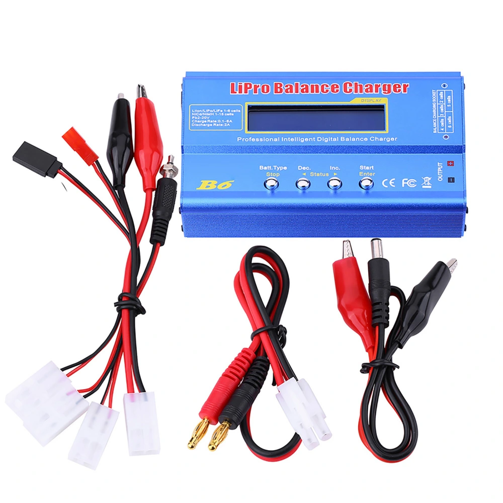 RC Lipo Battery Digital Balanced Charger Remote Control Accessory with Cables Tamiya Plug