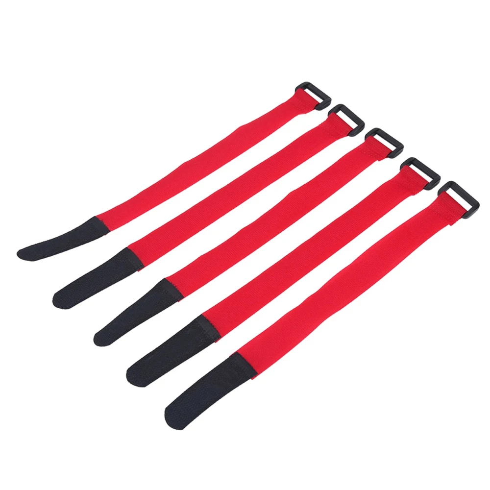 5Pcs/Set DUUTI Sports Cycling Riding Adjustable Nylon Bicycle Handlebar Tie Straps (Red)