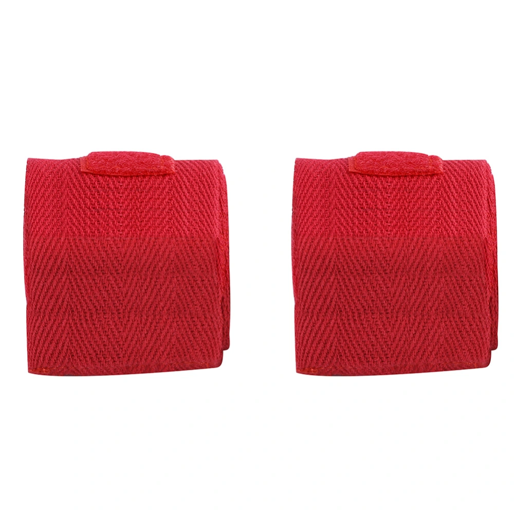 2PCS/Set 2.5m Cotton Bandage Hand Wraps for Boxing Kickboxing Muay Thai (Red)