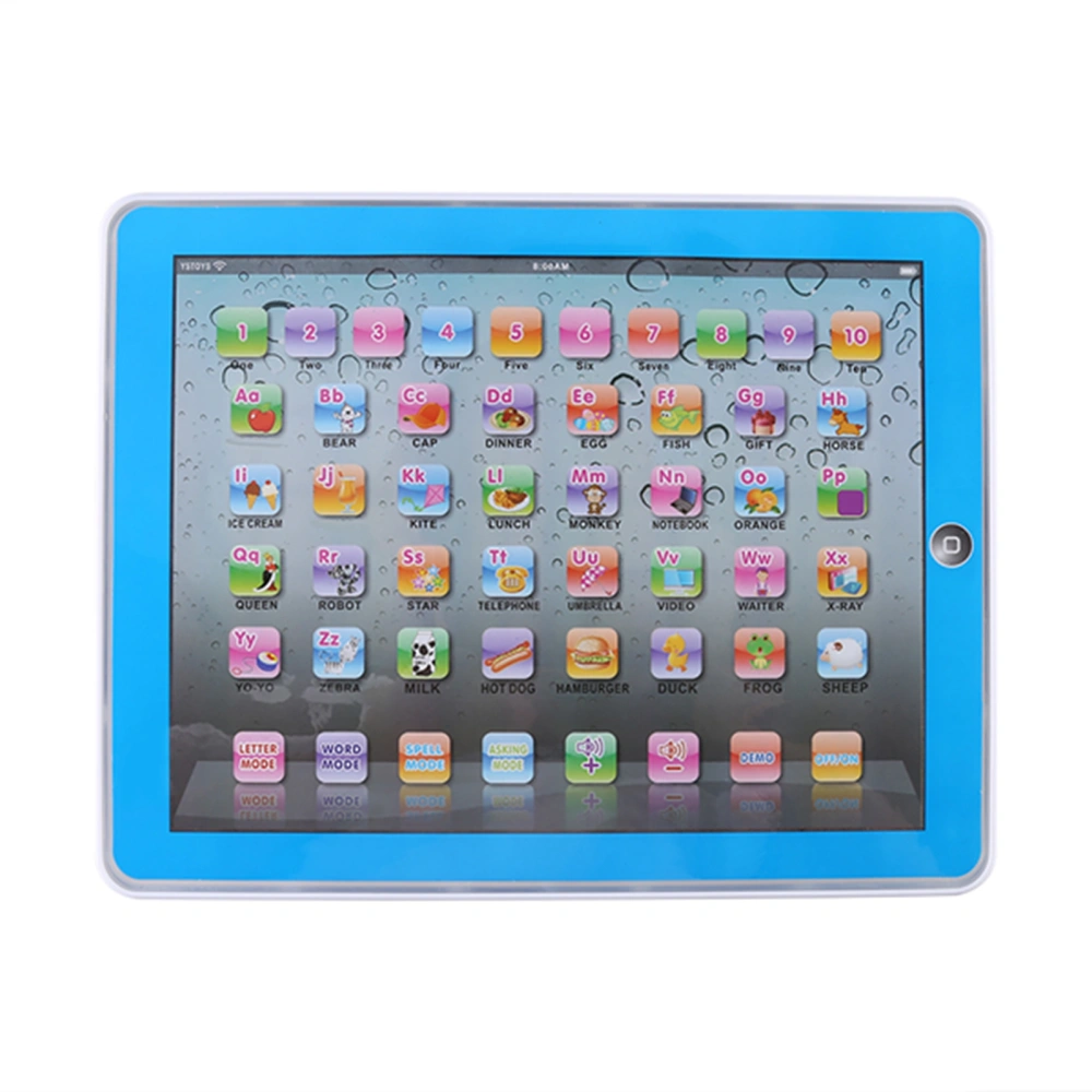 Baby Kids Toddler Learning English Machine Tablet Early Educational Study Toy (Blue)