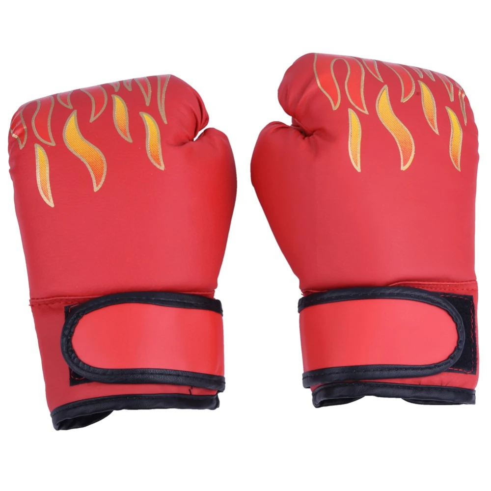 Child Boxing Fighting Muay Thai Sparring Punching Kickboxing Grappling Sandbag Gloves Red