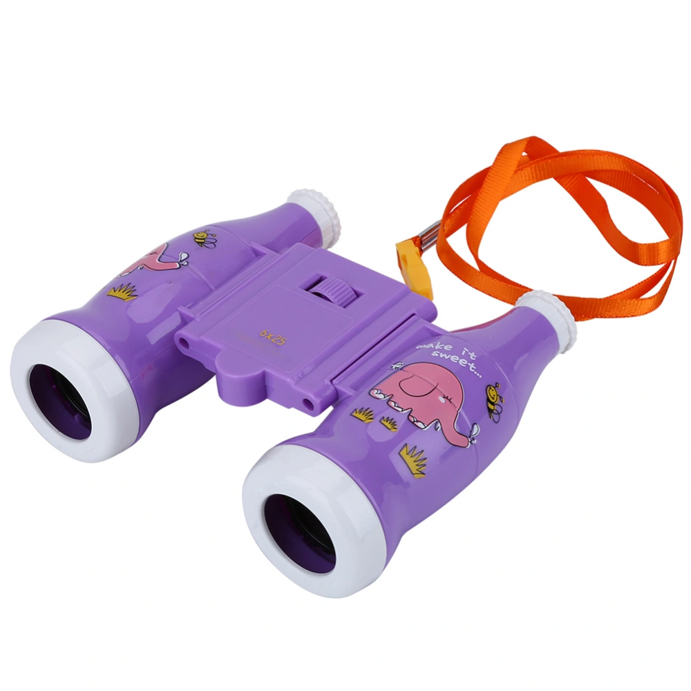 6 Times Mini Lightweight Binoculars with Strap Children Educational Toys (Purple)