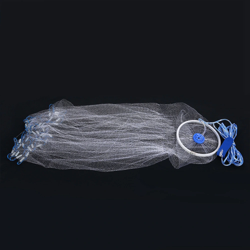 2.4m Outdoor Nylon Monofilament American Style Cast Hand Throw Fishing Mesh Net