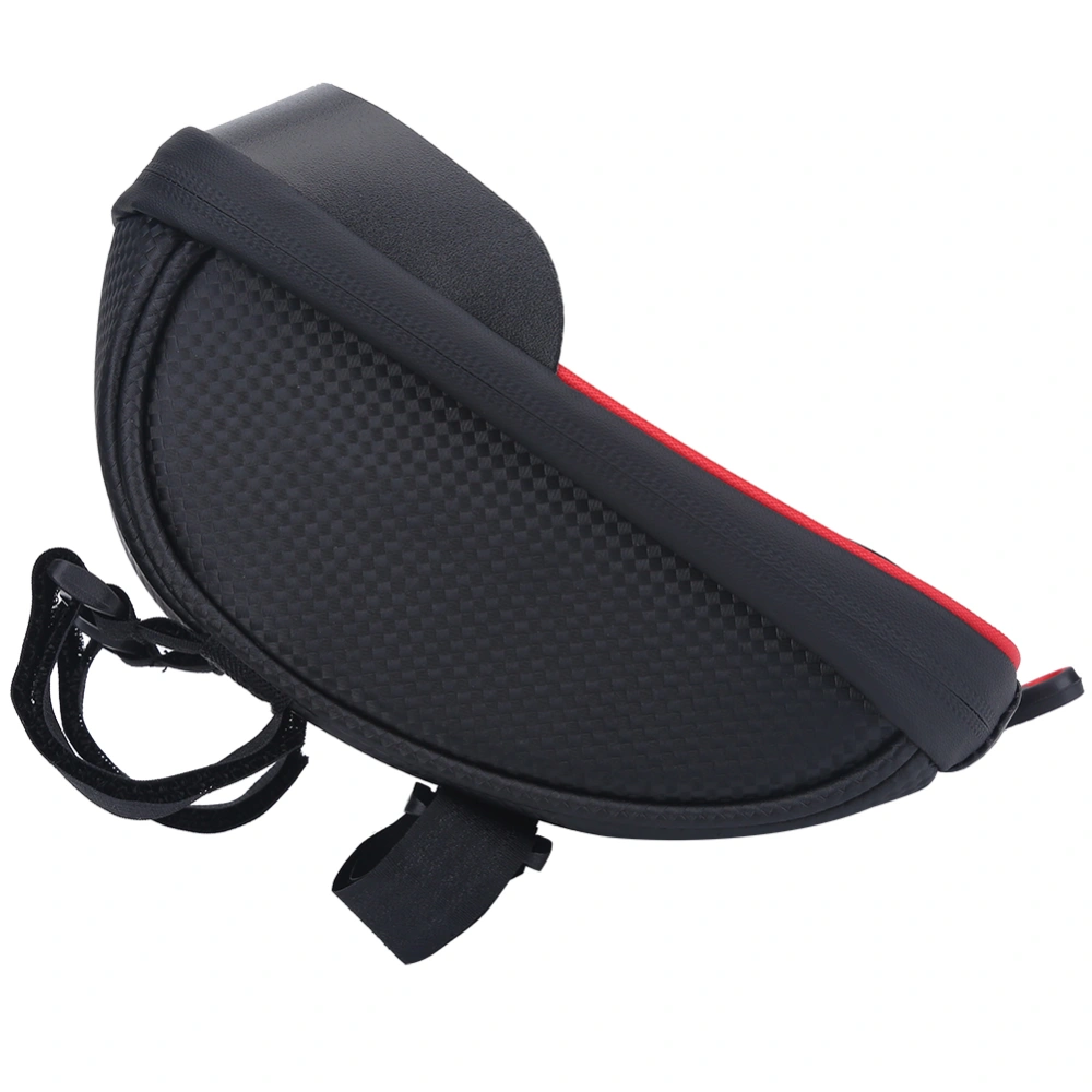 Waterproof Bicycle Frame Phone Holder Pouch Cycling Top Tube Handlebar Bag (Black Red)