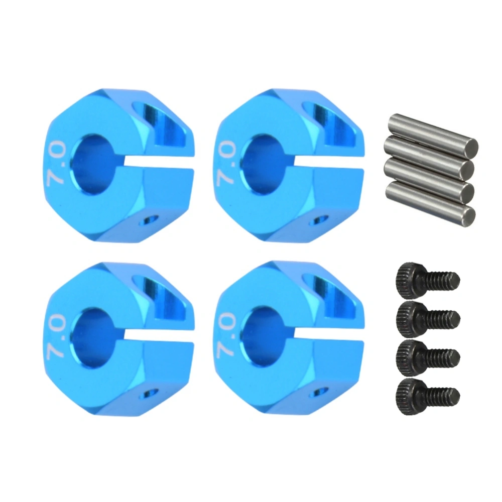 4Pcs/Set 12mm 7.0 Wheel Hex Drive Adapter Hub RC Model Vehicle Accessory With Pins & Screws