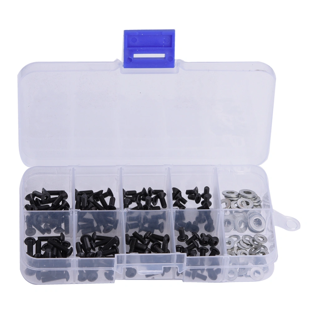 Flat & Round Head Screws Set Accessories Box for 1/10 HSP RC Car (180pcs/box)