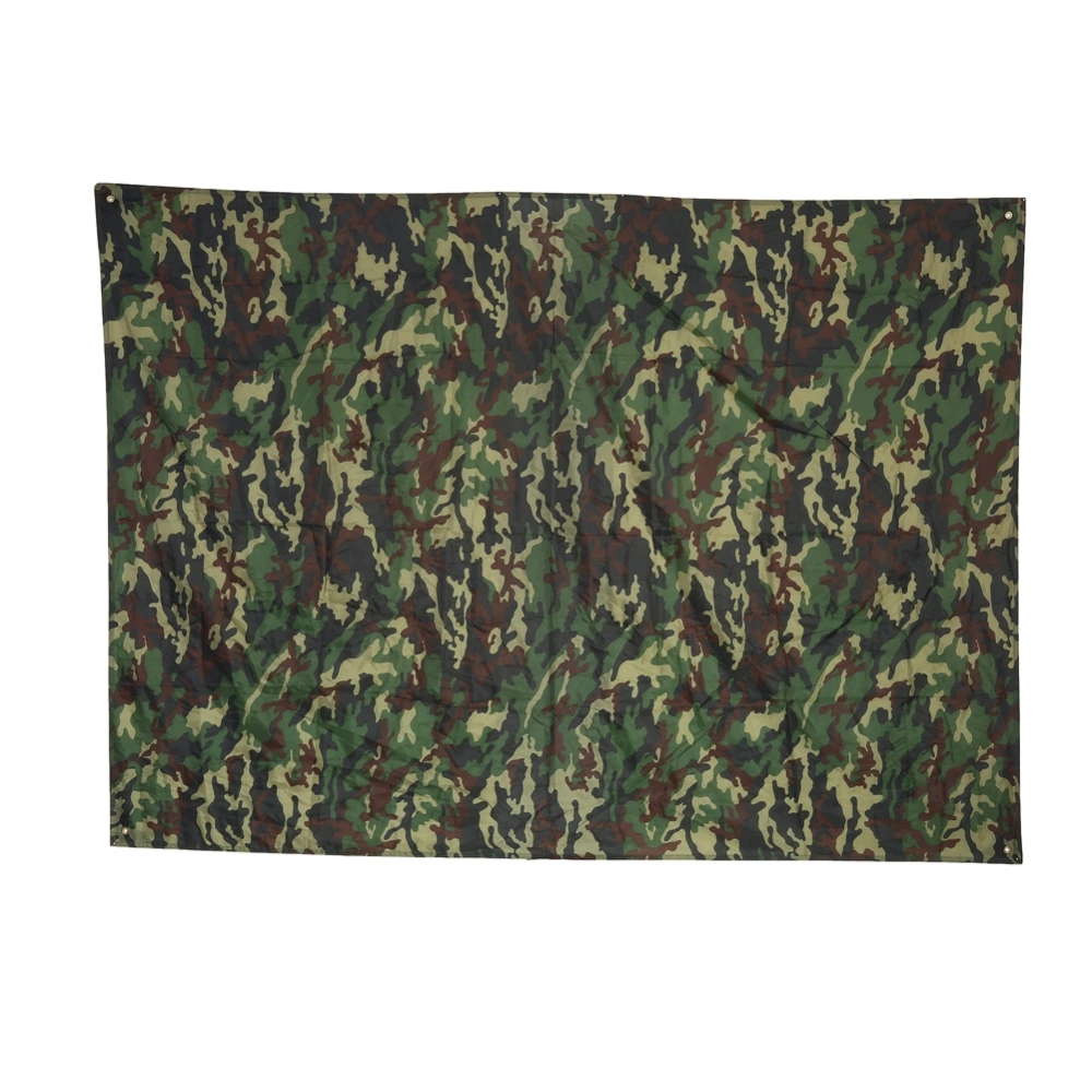 Camouflage Outdoor Portable Lightweight Rainproof Mat RainTent Tarp Shelter (2*1.43m)