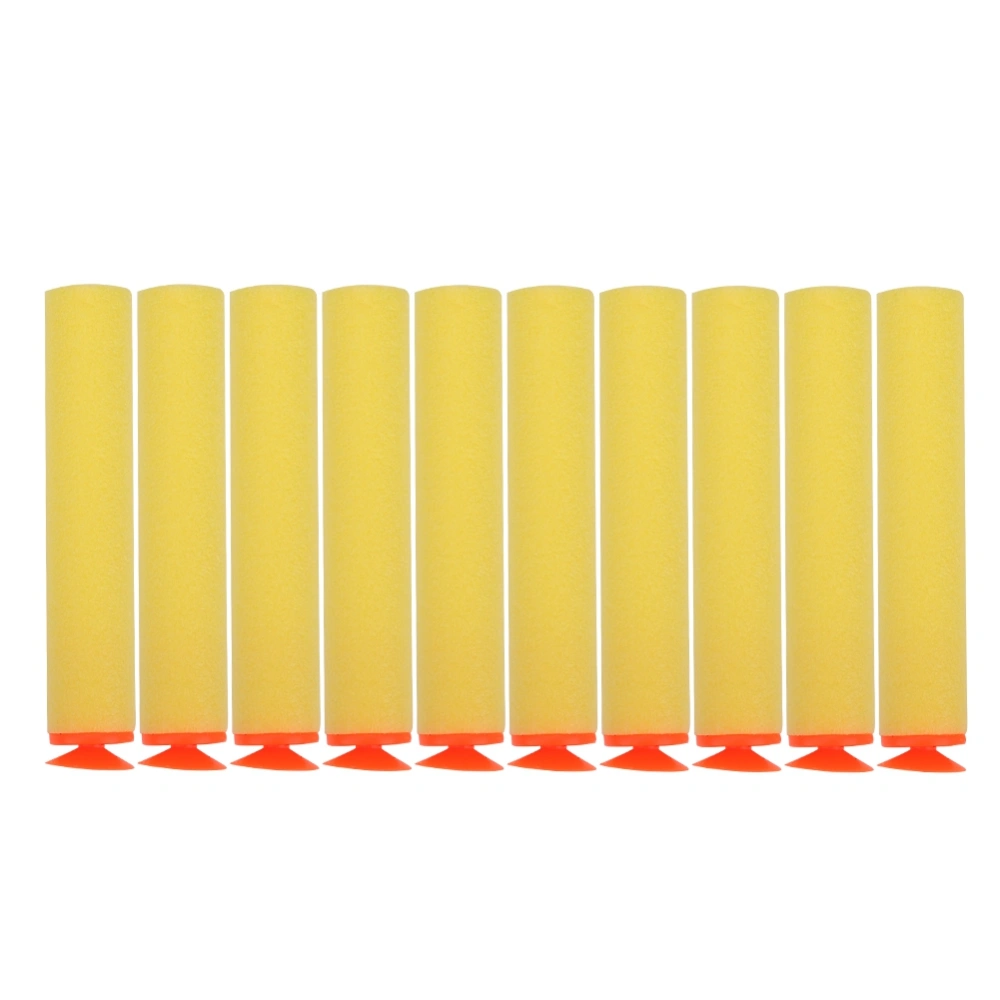 100pcs Toy Gun Soft Refill Bullets Darts EVA Foam Reusable Accessory (Yellow)