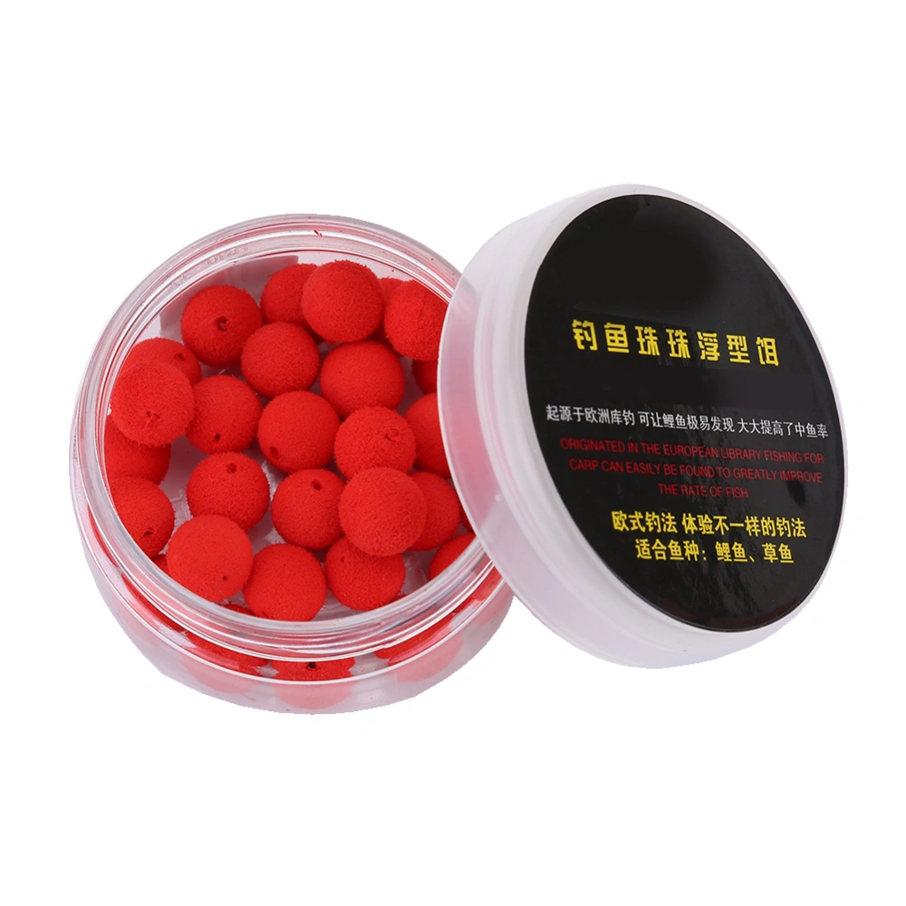 30Pcs/Lot Carp Fishing Foam Pop Up Soft Pellets Baits Floating Lure (Red 12mm)