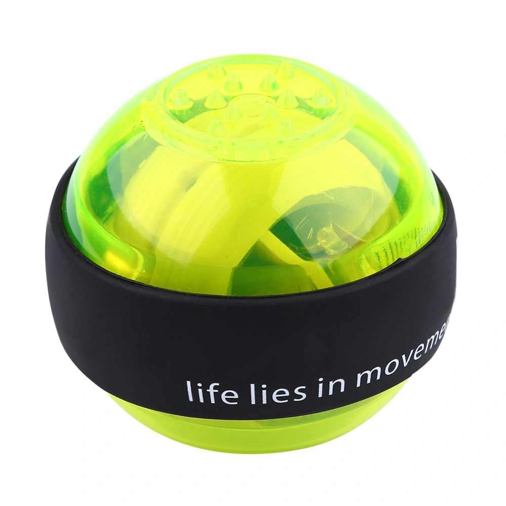 LED Exercise Hand Wrist Gyroscope Power Ball for Golf Tennis Force Strength (green)