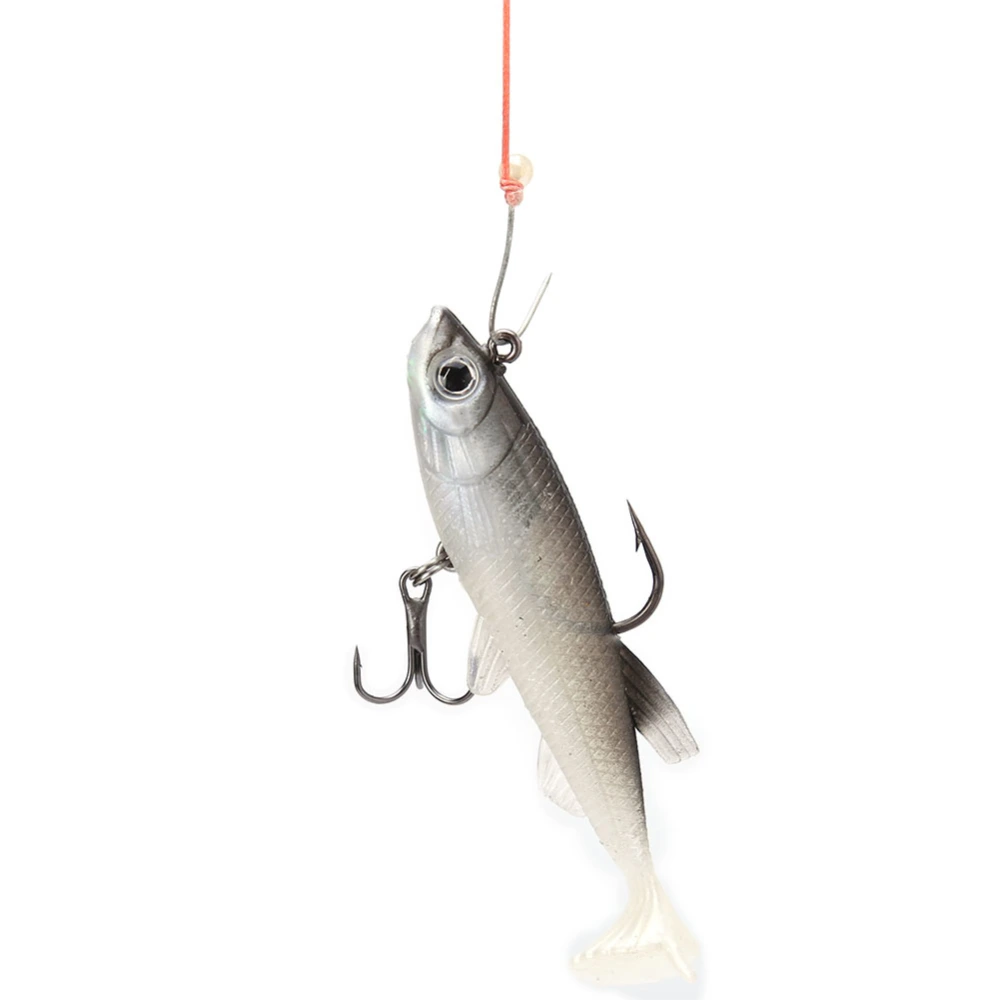 8.5cm 20g Lifelike Lures Soft Fishing Baits Lures With Treble Hook (Gray)