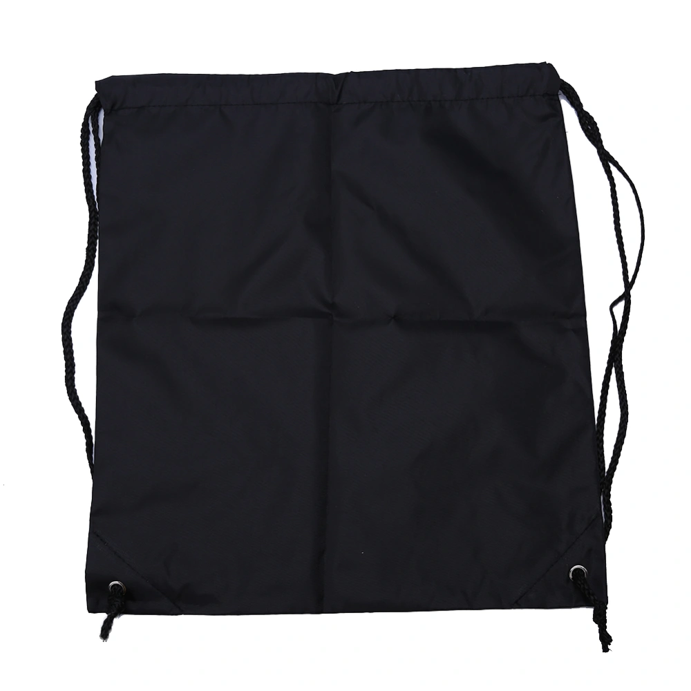 5 Colors Drawstring Backpack Waterproof Folding Bag Home Travel Sport Storage (Black)