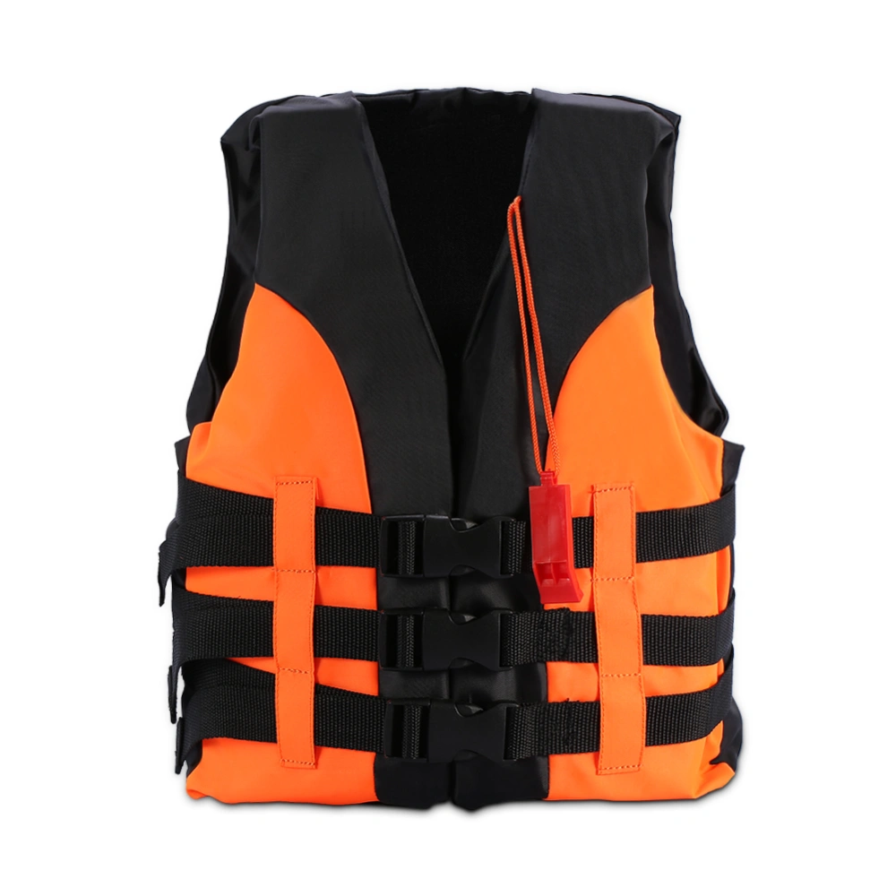 Life Vest Swimming Boating Drifting Aid Jacket With Whistle For Child(Orange, 2-4 years old)