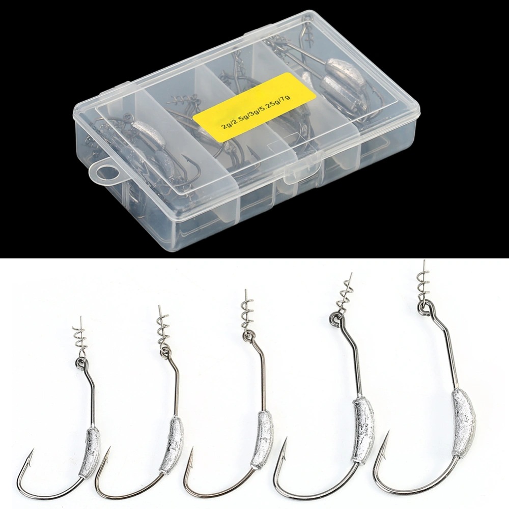 26pcs Barbed Sharp Fishing Bait Hooks with Weight Fishing Tackle Accessories