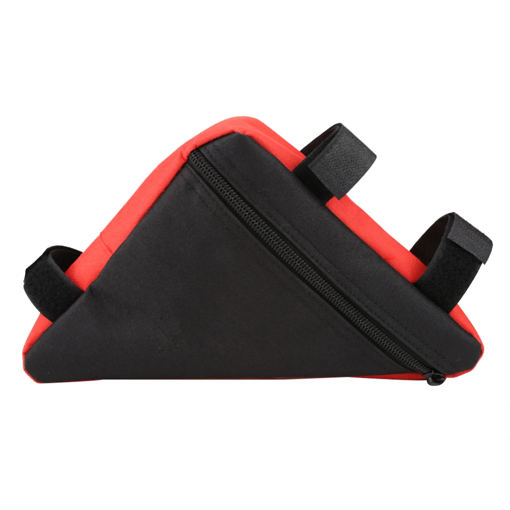 Quick Release Front Saddle Cycling Bike Accessories Top Tube Triangle Tool Bag (Black&Red)