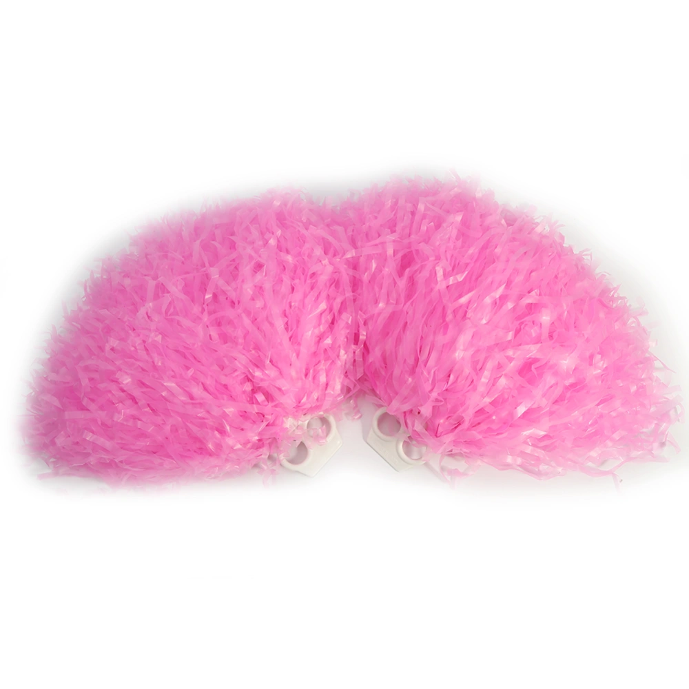 2pcs Cheerleading Pom Poms Sports Dance Ball Party Accessories (pink)