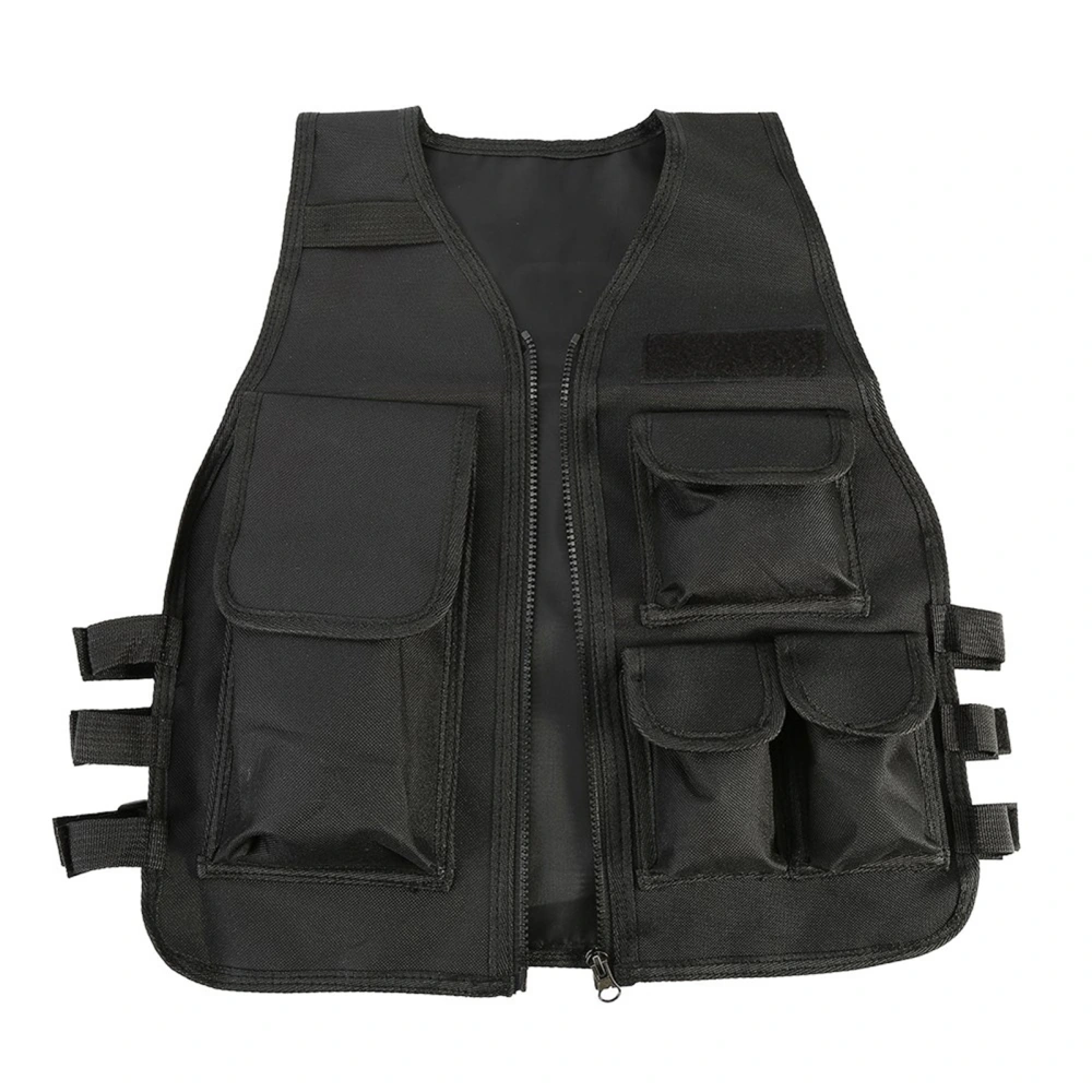 Nylon CS Game Molle Plate Carrier Body Armor Vest For Children (black)