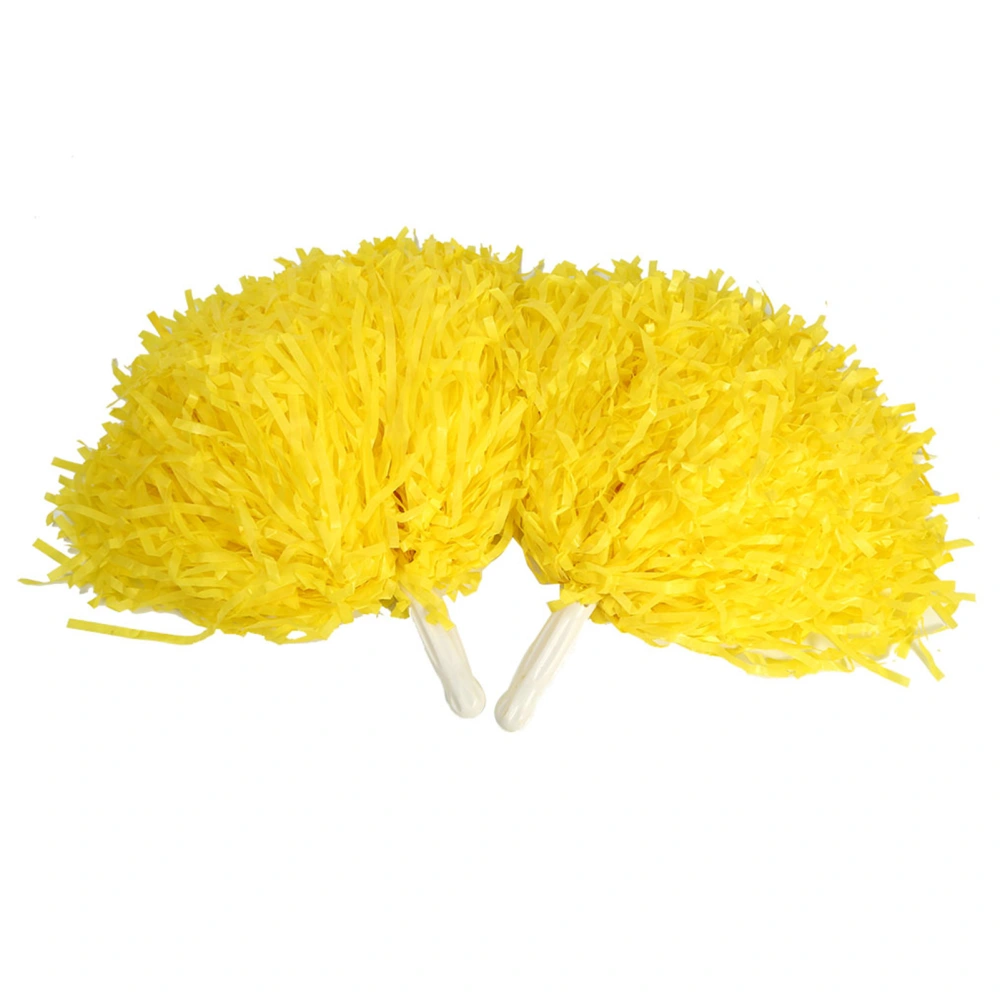 Cheerleader Pom Poms Squad Cheer Sports Party Dance Useful Accessories (yellow)