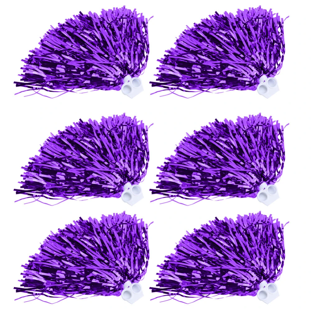 Fashionable Cheerleader Pom Poms Sports Party Dance Accessories (purple)