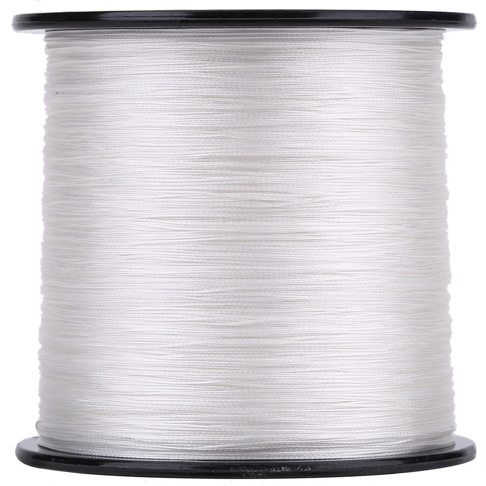 500m PE Braided 4 Strands Super Strong Fishing Lines Multi filament Fish Rope Cord White (0.6)