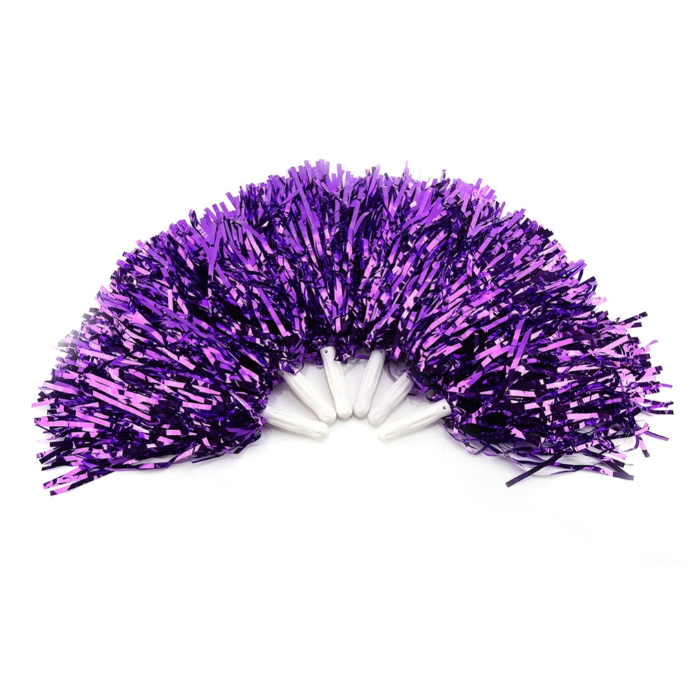 Lightweight Cheerleader Pom Poms Sports Party Dance Accessories (purple)