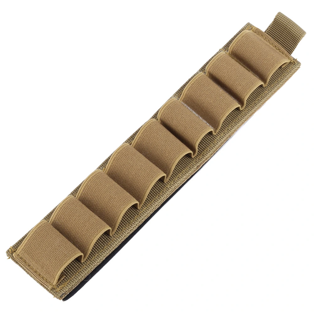 9 Rounds Oxford cloth Shotgun Ammo Holder with Adhesive Backing Strip (khaki)