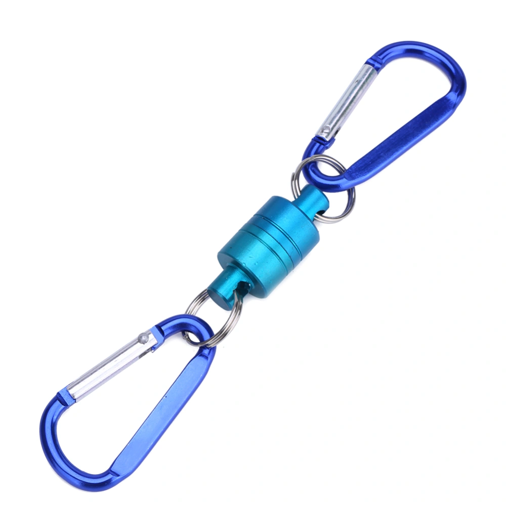 Fly Fishing Solid Magnetic Net Release Holder and Durable Aluminium Alloy Buckle (blue)