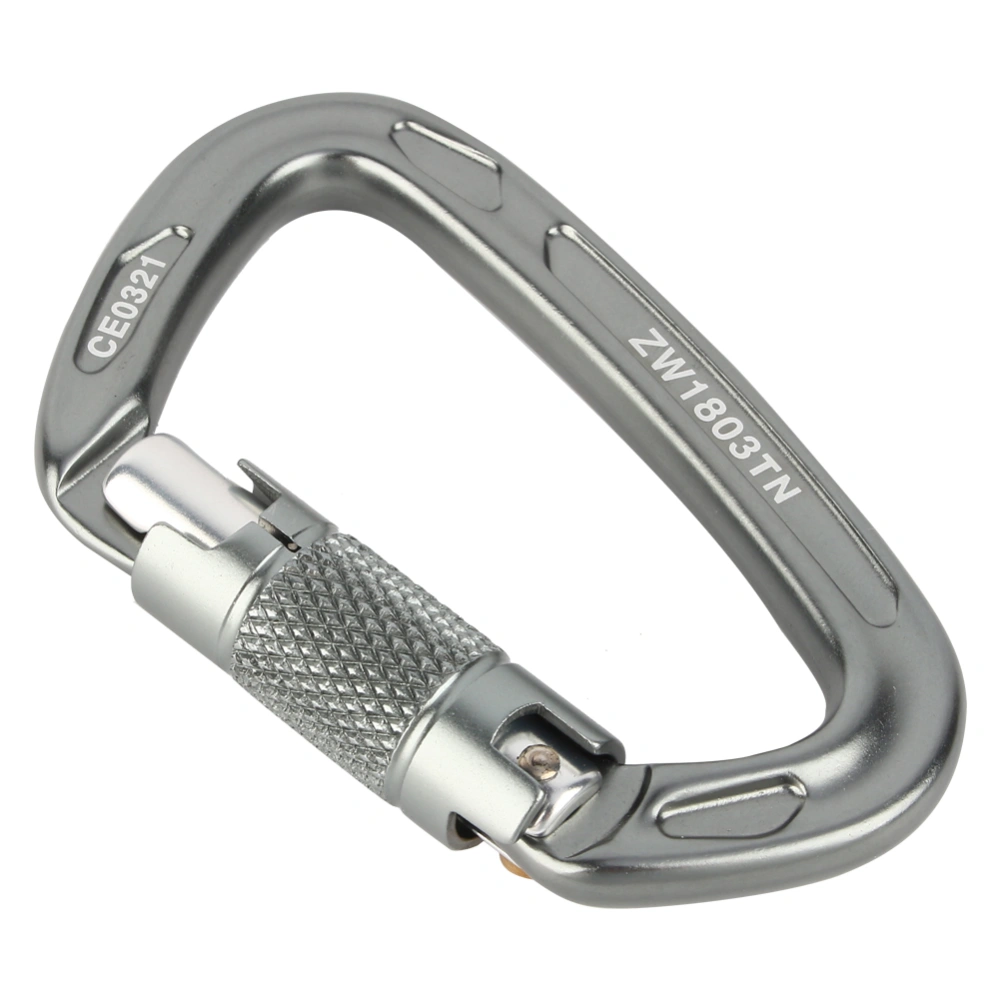 Aluminium Alloy 25KN Safety Rescue Carabiner D Buckle for Outdoor Rock Climbing